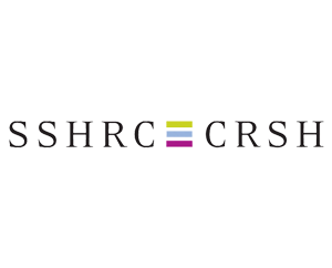Logo for the SSHRH which is the letters in black with three small bars of colour: yellow green, blue and purple.